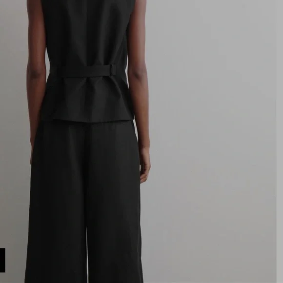COS Black Wide-Leg Trousers with High Waist - Picture 2 of 5
